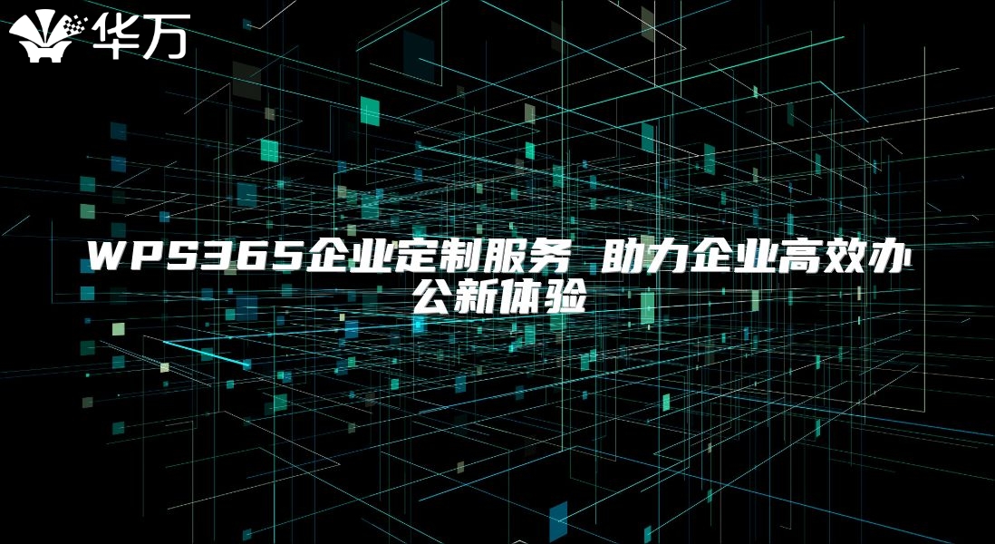 WPS365企業(yè)定制服務(wù) 助力企業(yè)高效辦公新體驗