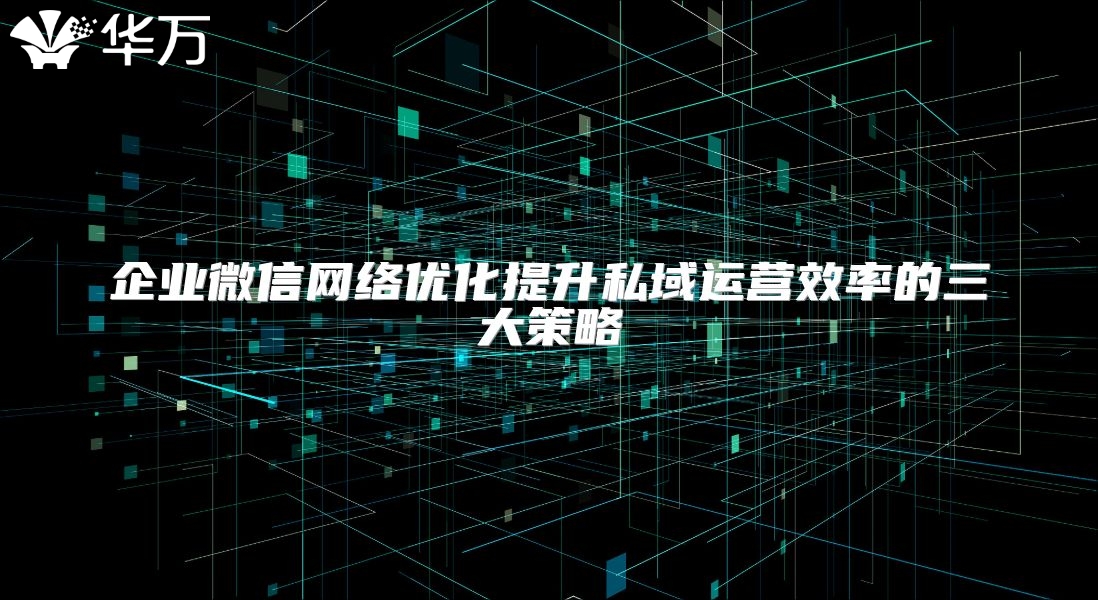 企業(yè)微信網(wǎng)絡(luò)優(yōu)化提升私域運(yùn)營(yíng)效率的三大策略