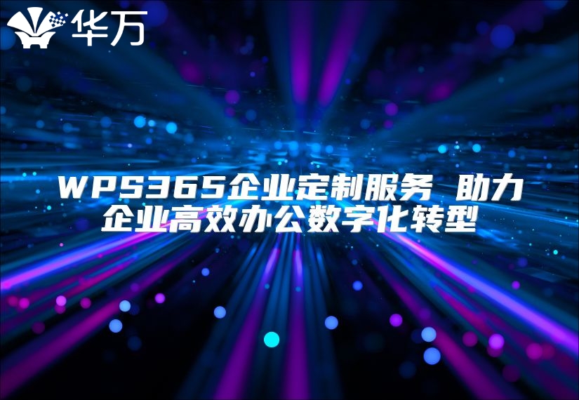 WPS365企業(yè)定制服務(wù) 助力企業(yè)高效辦公數(shù)字化轉(zhuǎn)型