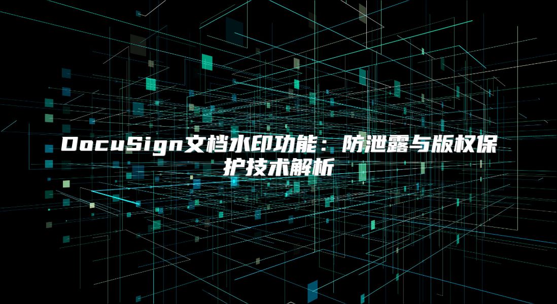 DocuSign文檔水印功能：防泄露與版權(quán)保護技術(shù)解析