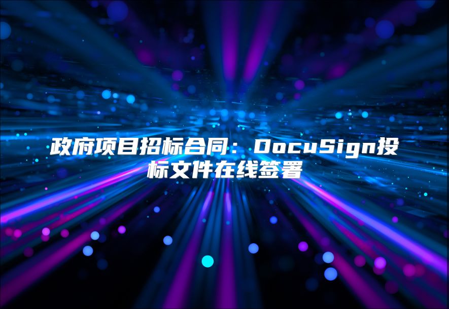 政府項目招標合同：DocuSign投標文件在線簽署