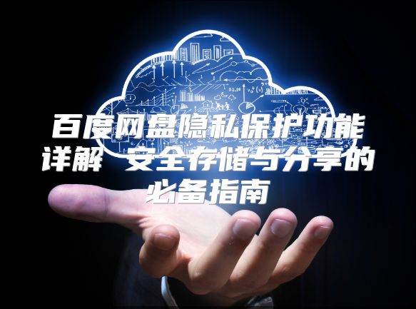 百度網盤隱私保護功能詳解 安全存儲與分享的必備指南
