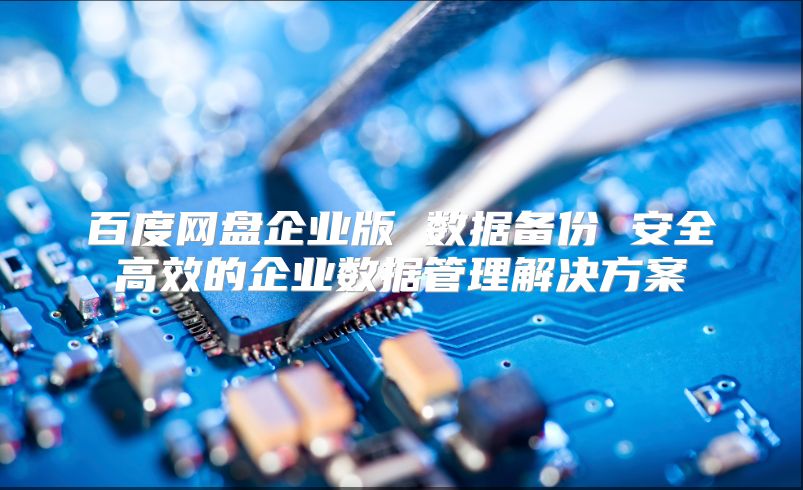 百度網(wǎng)盤企業(yè)版 數(shù)據(jù)備份 安全高效的企業(yè)數(shù)據(jù)管理解決方案
