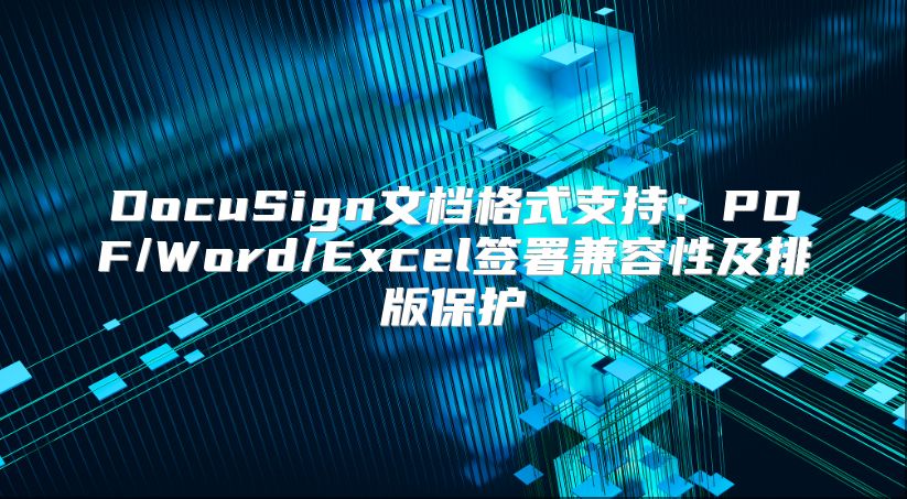 DocuSign文檔格式支持：PDF/Word/Excel簽署兼容性及排版保護