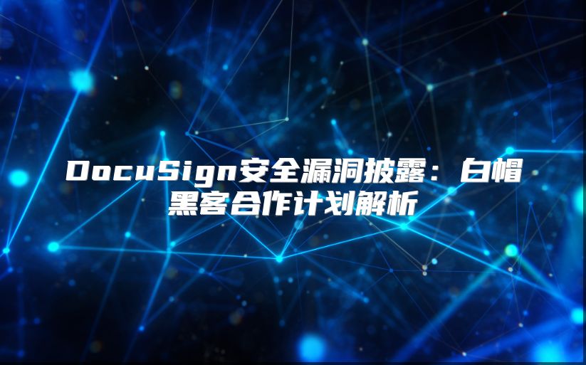 DocuSign安全漏洞披露：白帽黑客合作計劃解析