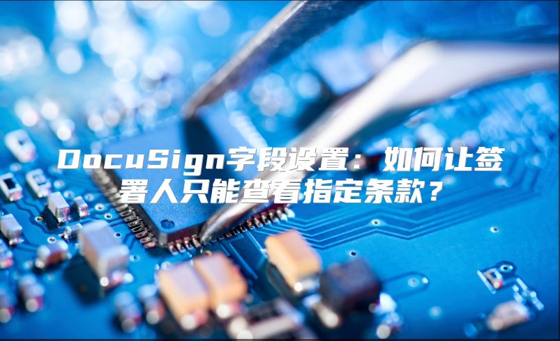 DocuSign字段設(shè)置：如何讓簽署人只能查看指定條款？